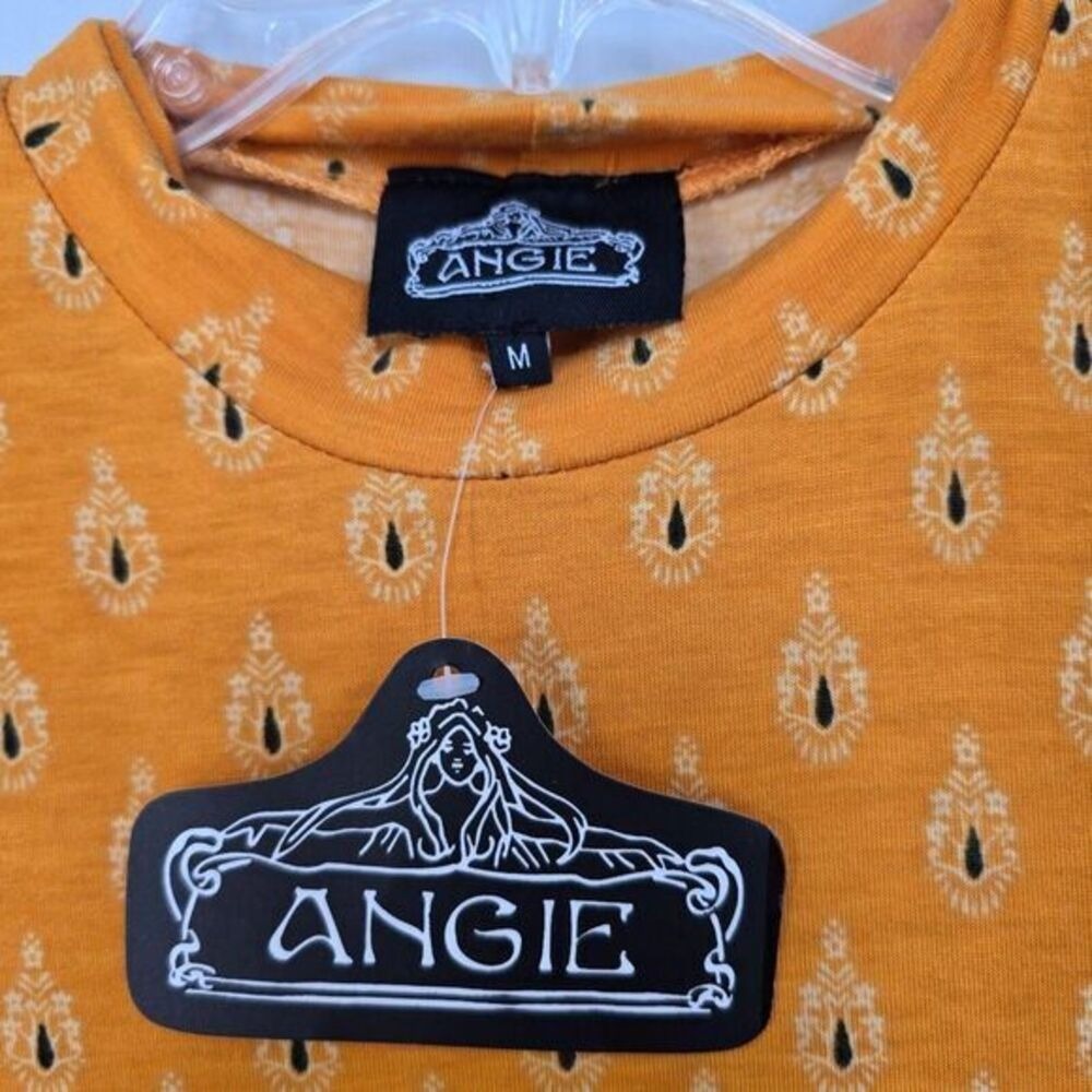 Angie Sundress Woman Medium Orange Tribal Print Sleeveless A Line Tunic Boho NWT - Picture 3 of 9